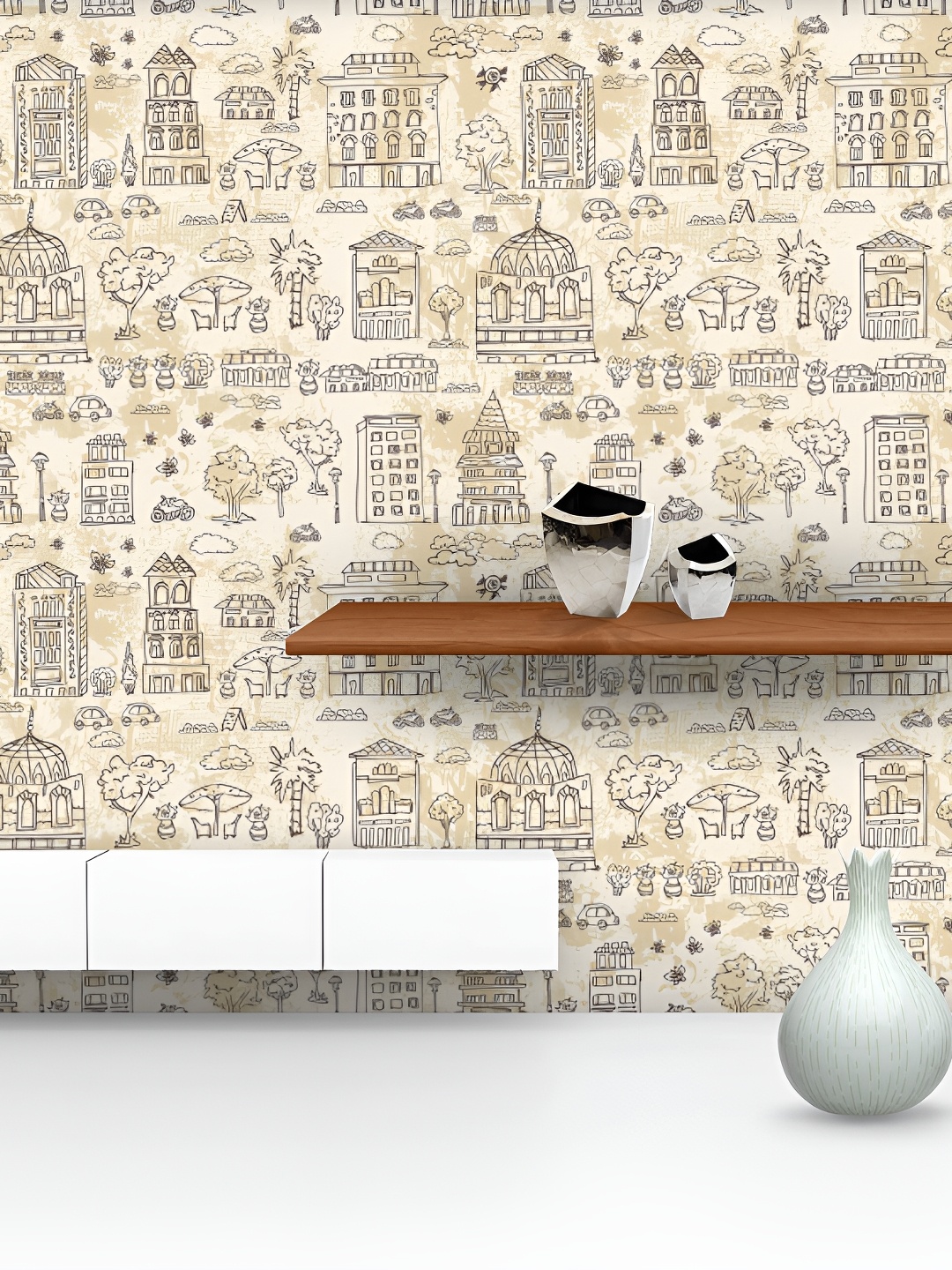 ArtzFolio Beige & Black City Places Doodle Print Peel & Stick Self-Adhesive Wall Sticker
ArtzFolio Beige & Black City Places Doodle Print Peel & Stick Self-Adhesive Wall Sticker