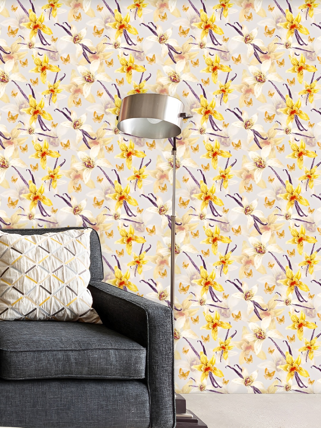 ArtzFolio Yellow Beige Floral Printed Self-Adhesive Water-Resistant Peel & Stick Wallpaper
ArtzFolio Yellow Beige Floral Printed Self-Adhesive Water-Resistant Peel & Stick Wallpaper