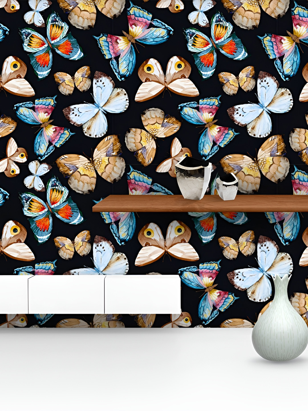 ArtzFolio Black & Brown Printed Self-Adhesive Wallpaper 
ArtzFolio Black & Brown Printed Self-Adhesive Wallpaper