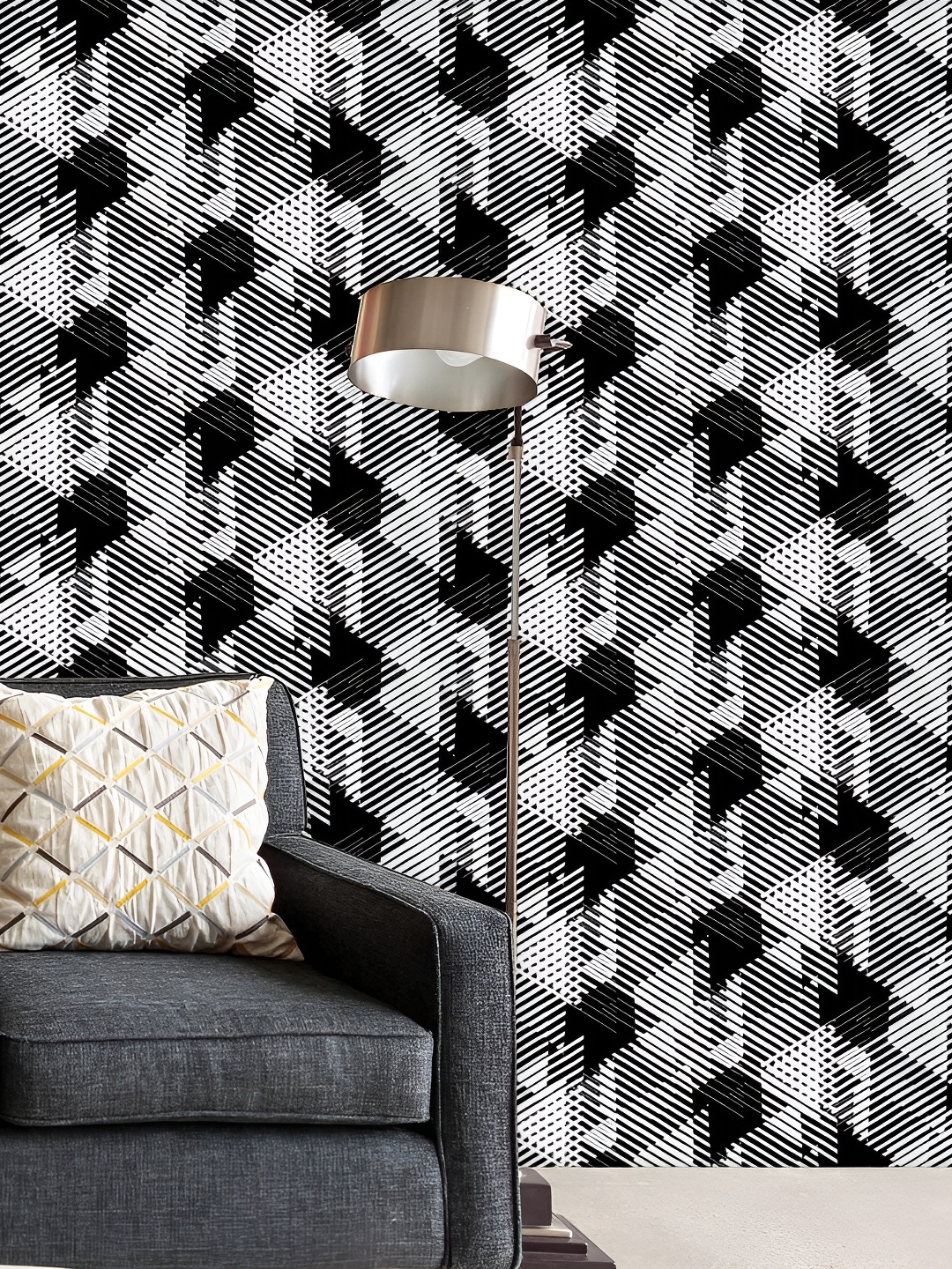 ArtzFolio Black & White Geometric Printed Self-Adhesive Peel & Stick Wallpaper
ArtzFolio Black & White Geometric Printed Self-Adhesive Peel & Stick Wallpaper