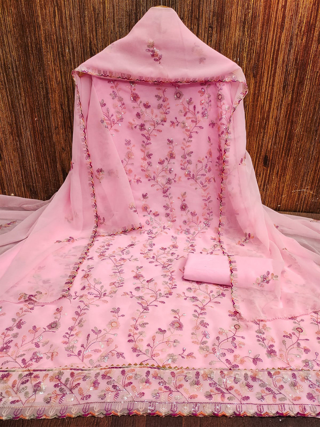 ZEEPKART Ethnic Motifs Woven Design Sequinned Unstitched Dress Material, Pink
ZEEPKART Ethnic Motifs Woven Design Sequinned Unstitched Dress Material, Pink