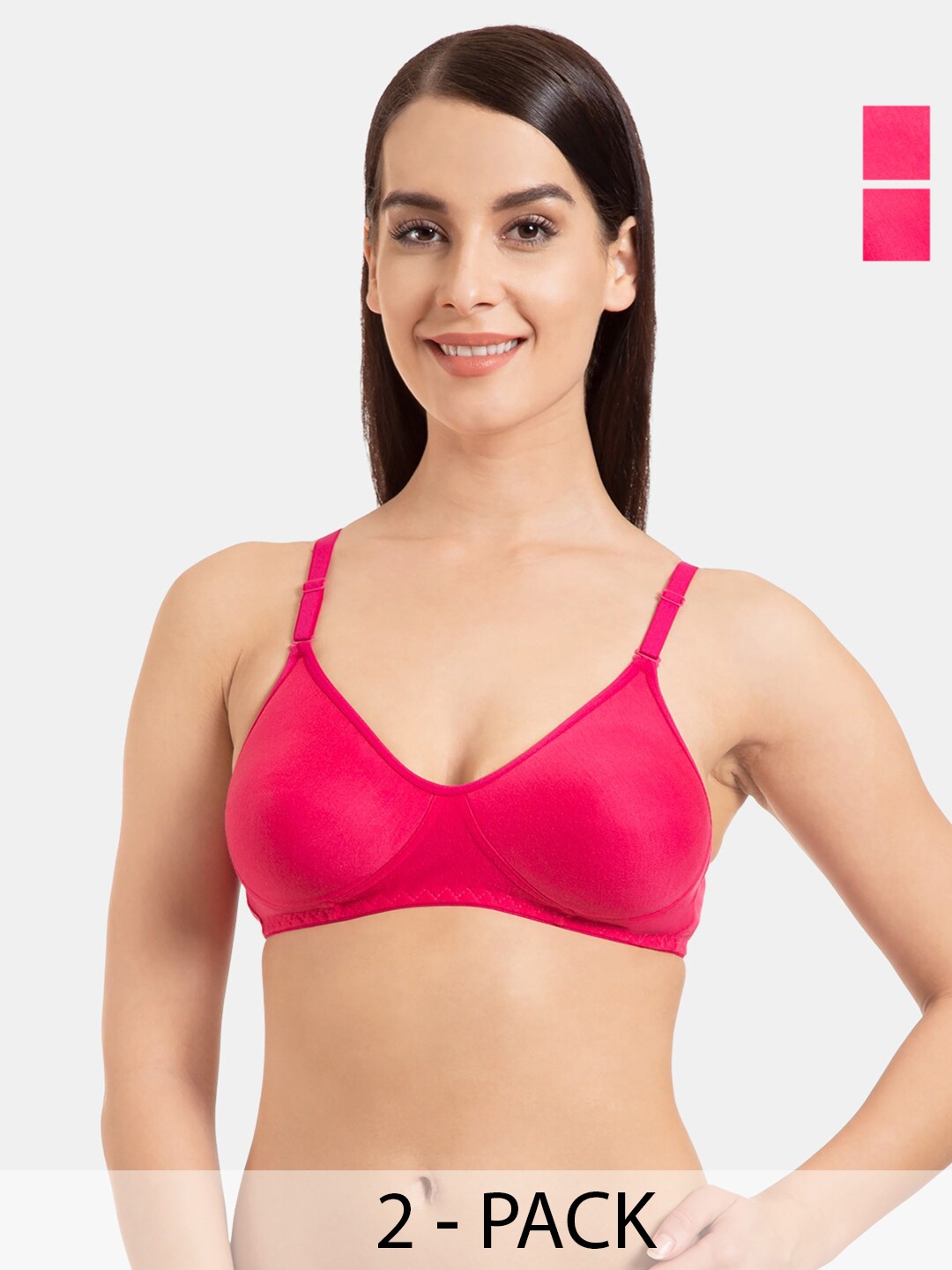 Tweens Pack Of 2 Full Coverage Non Padded Seamless Cotton T-shirt Bra With All Day Comfort, Pink
Tweens Pack Of 2 Full Coverage Non Padded Seamless Cotton T-shirt Bra With All Day Comfort, Pink