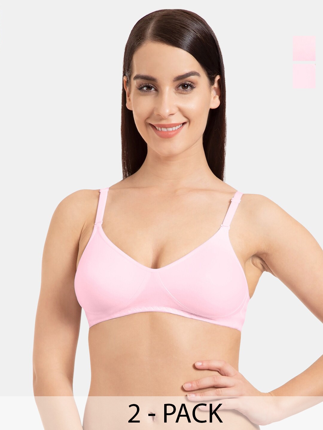 Tweens Pack Of 2 Full Coverage Non Padded Seamless Cotton T-shirt Bra With All Day Comfort, Pink
Tweens Pack Of 2 Full Coverage Non Padded Seamless Cotton T-shirt Bra With All Day Comfort, Pink