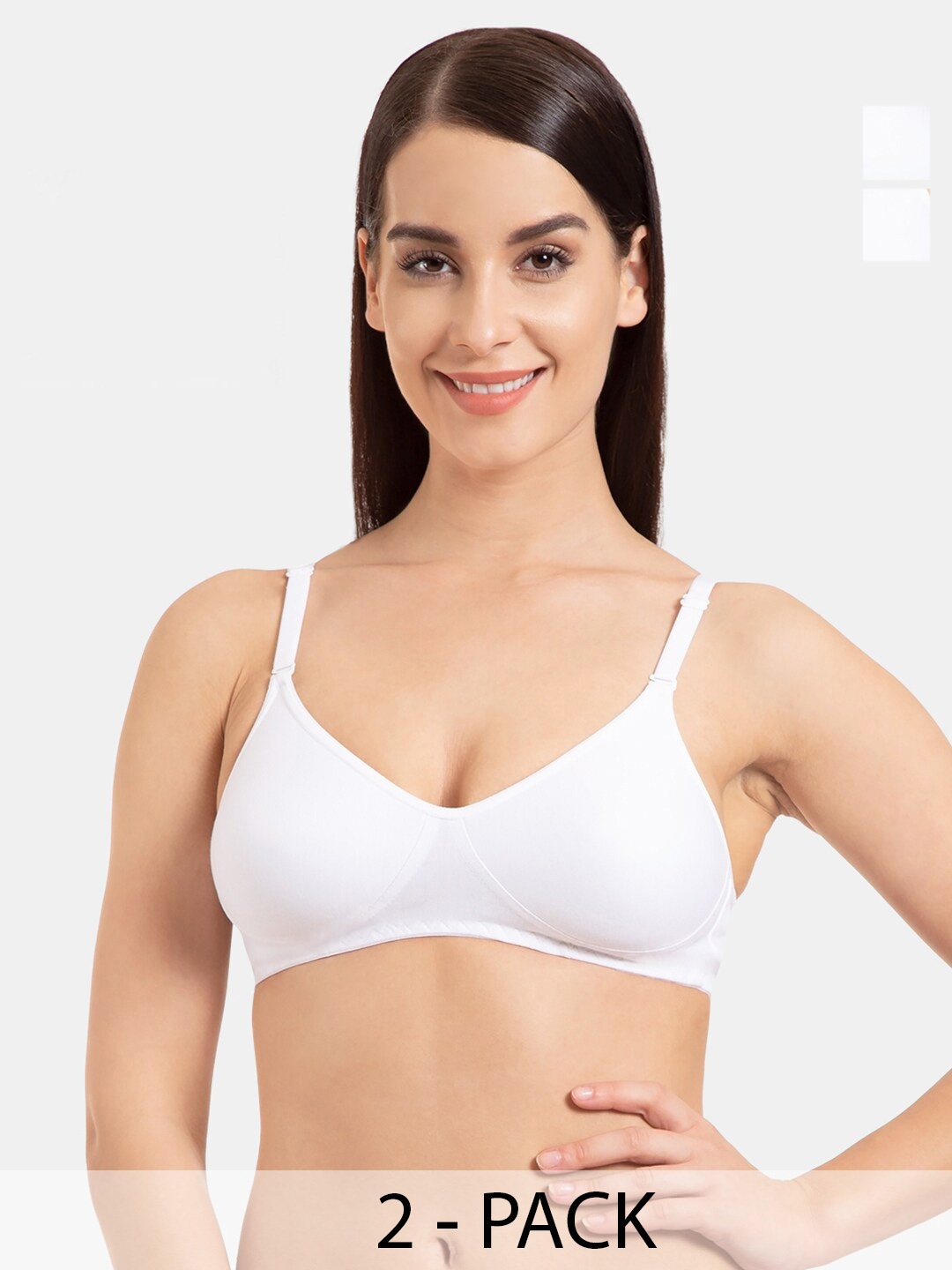 Tweens Pack Of 2 Full Coverage Non Padded Seamless Cotton T-shirt Bra With All Day Comfort, White
Tweens Pack Of 2 Full Coverage Non Padded Seamless Cotton T-shirt Bra With All Day Comfort, White