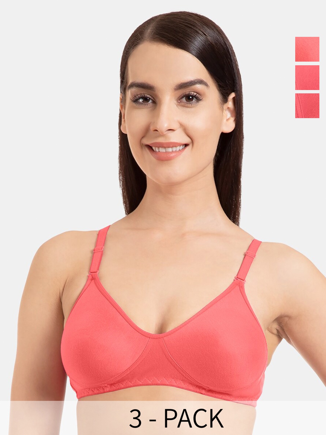 Tweens Pack Of 3 Full Coverage Non Padded Seamless Cotton T-shirt Bra With All Day Comfort, Orange
Tweens Pack Of 3 Full Coverage Non Padded Seamless Cotton T-shirt Bra With All Day Comfort, Orange