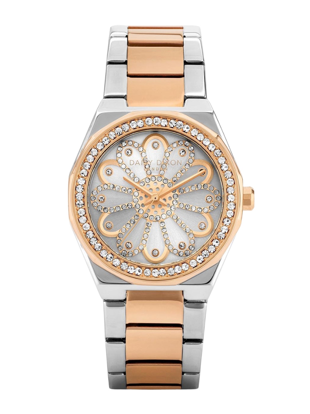 Daisy Dixon Women Embellished Dial & Stainless Steel Bracelet Style Straps Analogue Watch DD097SRGM, Rose gold
Daisy Dixon Women Embellished Dial & Stainless Steel Bracelet Style Straps Analogue Watch DD097SRGM, Rose gold