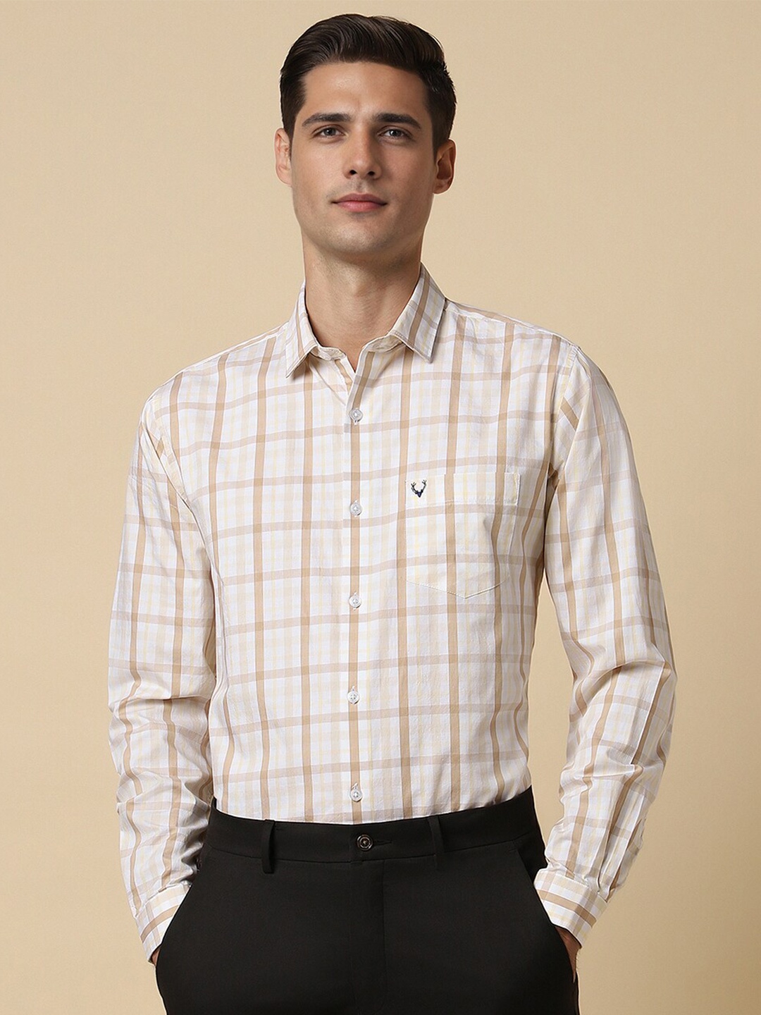 Allen Solly Check Printed Full Sleeves Spread Collar Cotton Slim Fit Formal Shirt, White
Allen Solly Check Printed Full Sleeves Spread Collar Cotton Slim Fit Formal Shirt, White