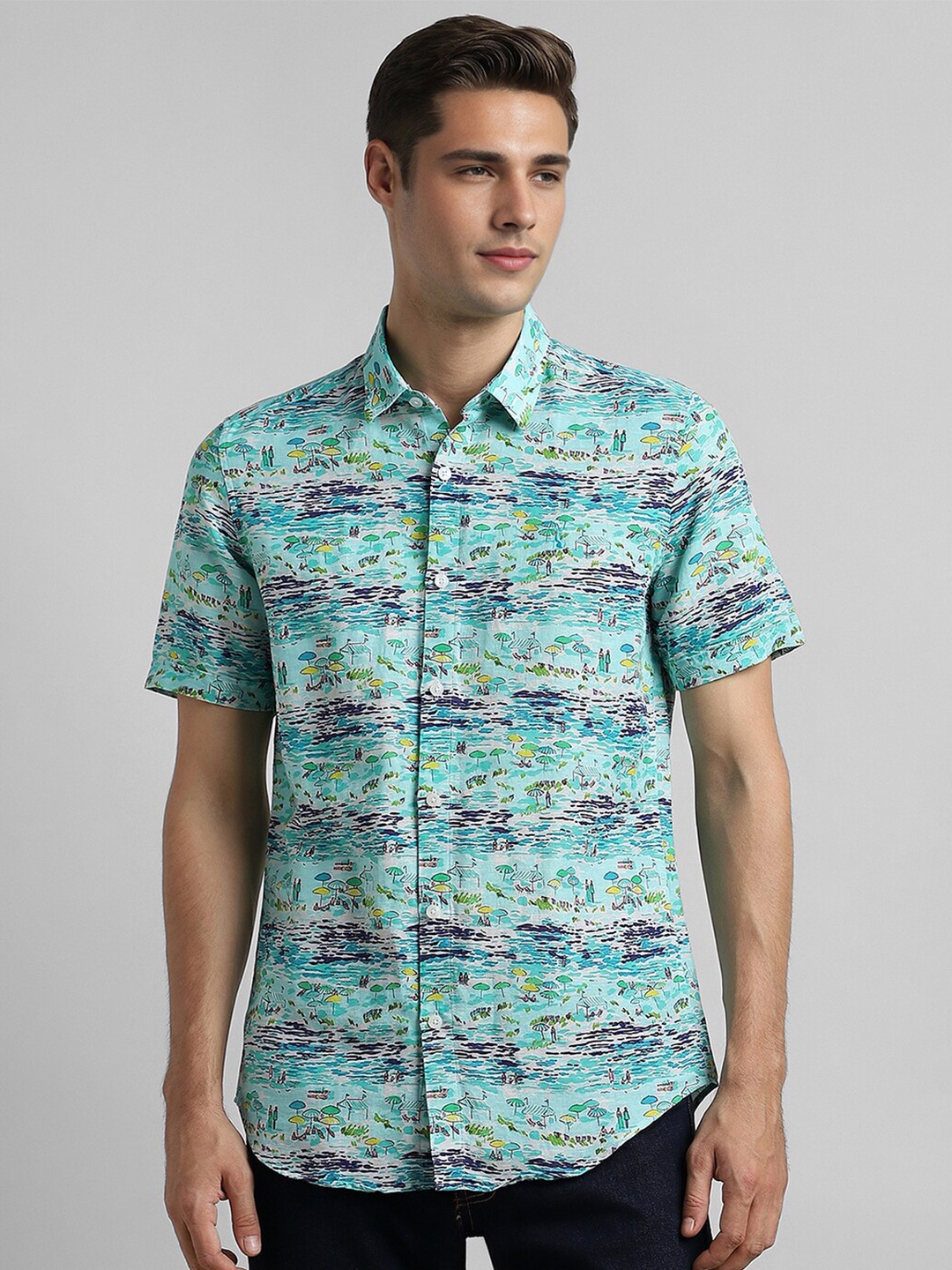 SIMON CARTER LONDON Slim Fit Printed Spread Collar Long Sleeves Casual Shirt, Blue
SIMON CARTER LONDON Slim Fit Printed Spread Collar Long Sleeves Casual Shirt, Blue