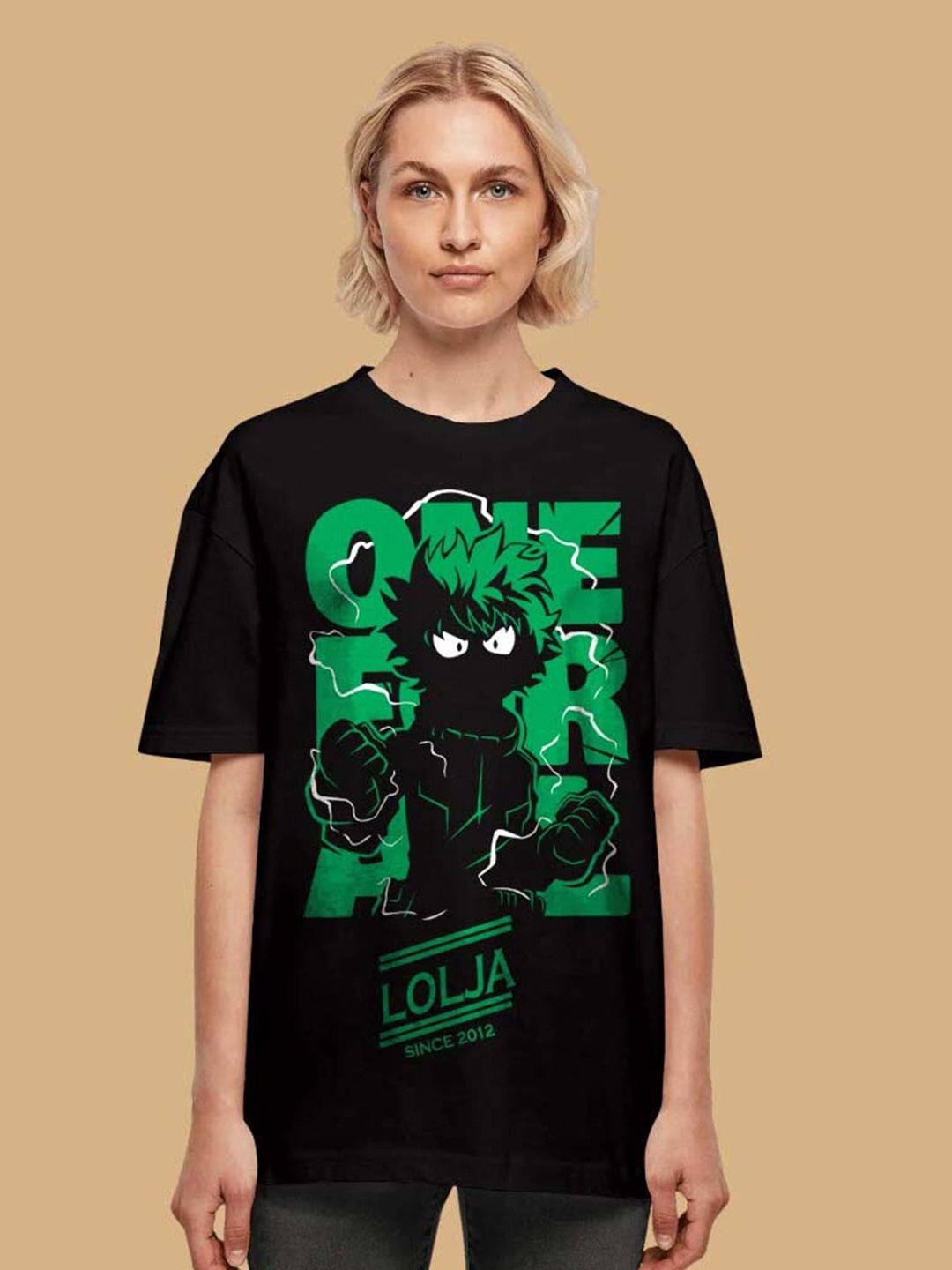OFFMINT Deku My Hero Academia Printed Drop-Shoulder Sleeves Cotton Oversized T-shirt, Black
OFFMINT Deku My Hero Academia Printed Drop-Shoulder Sleeves Cotton Oversized T-shirt, Black