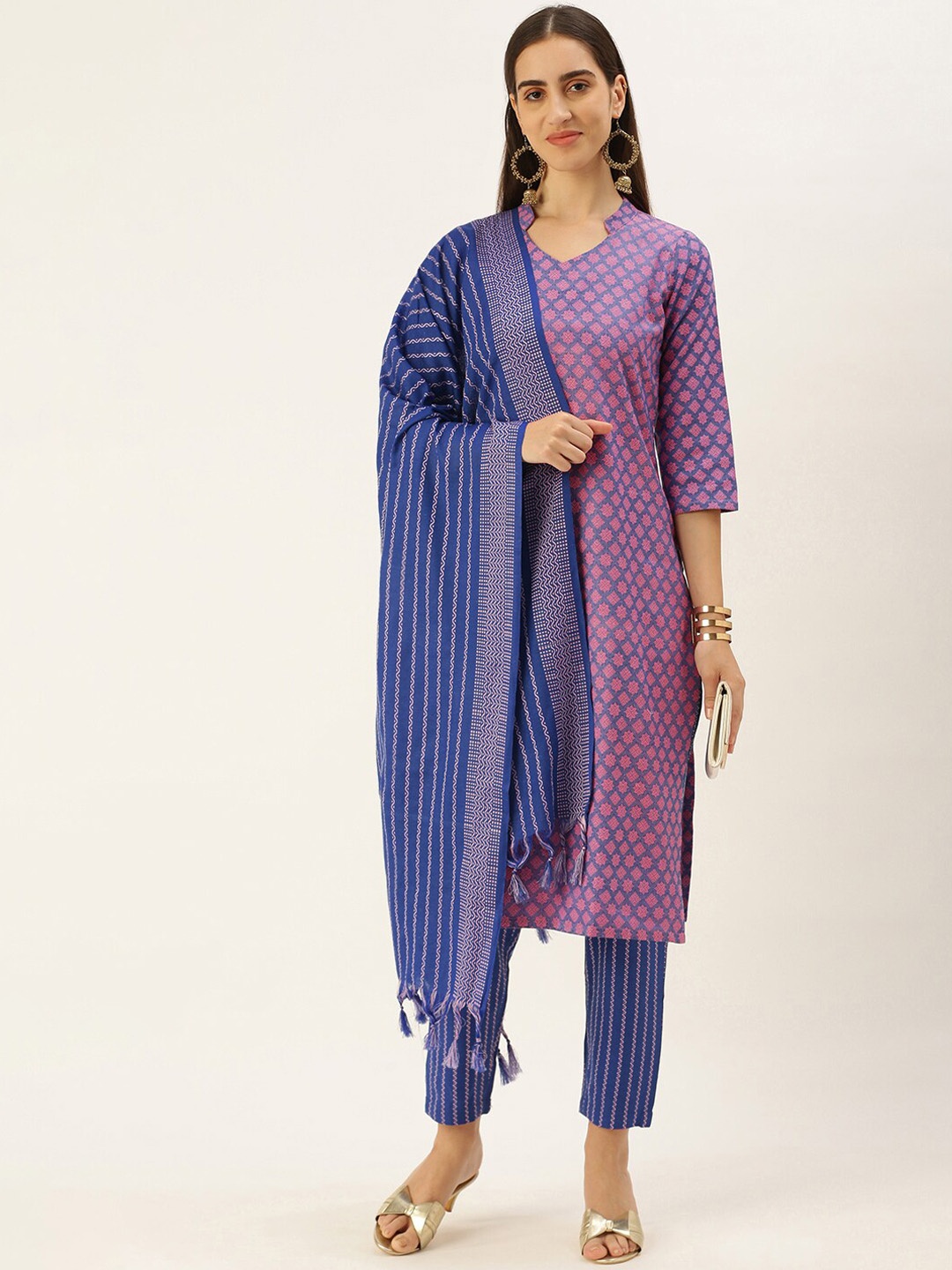 KALINI Ethnic Motifs Woven Designed Regular Thread Work Kurta with Trousers & Dupatta, Pink
KALINI Ethnic Motifs Woven Designed Regular Thread Work Kurta with Trousers & Dupatta, Pink