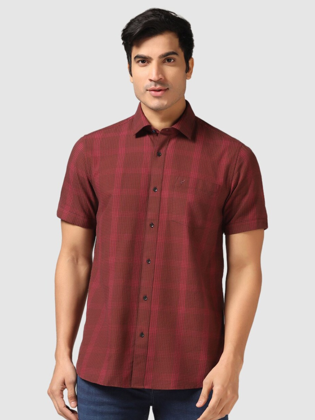 Blackberrys India Slim Fit Tartan Checks Spread Collar Short Sleeves Cotton Casual Shirt, Red
Blackberrys India Slim Fit Tartan Checks Spread Collar Short Sleeves Cotton Casual Shirt, Red