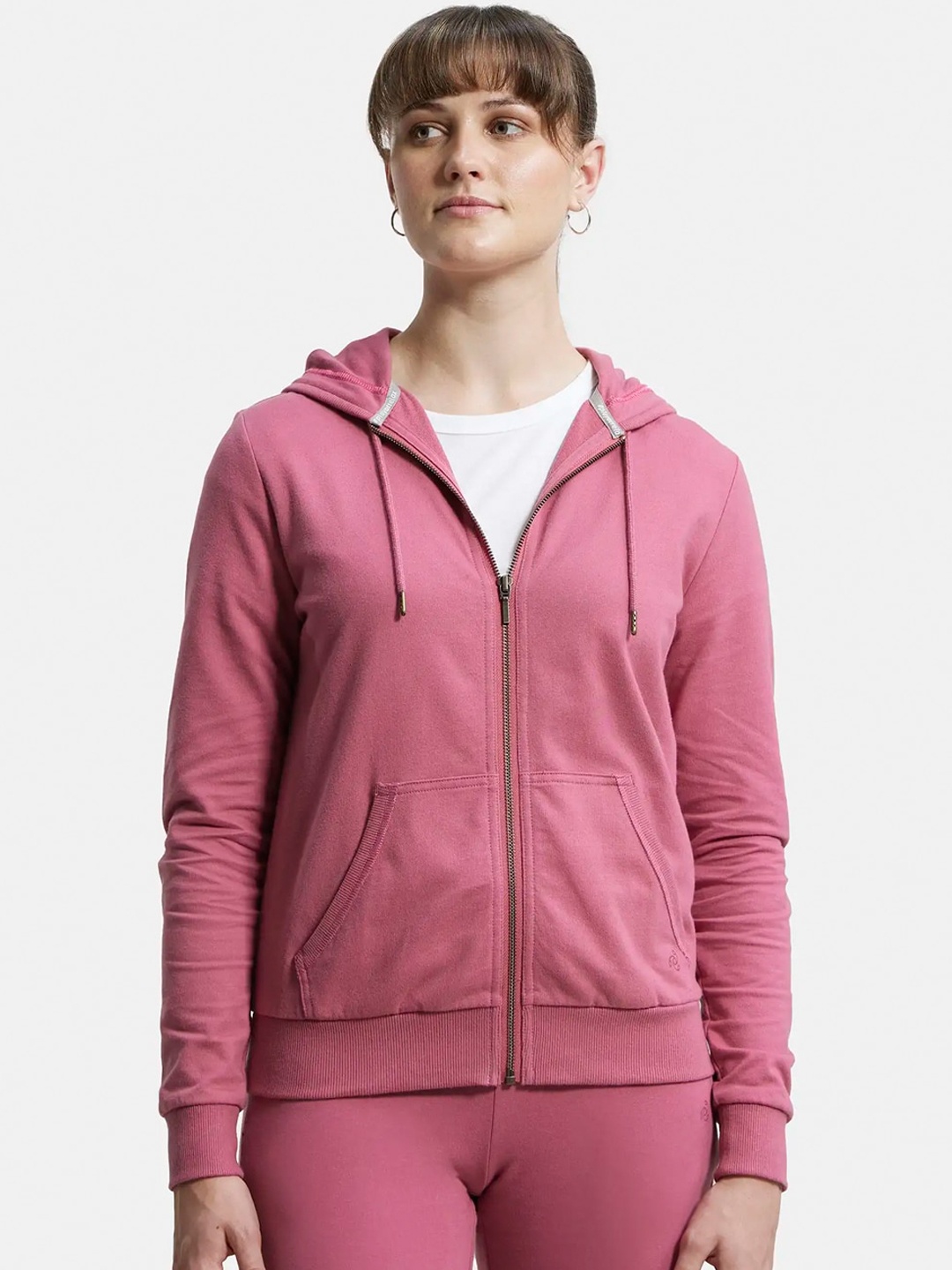 Jockey Super Combed Cotton French Terry Fabric Hoodie Jacket with Side Pockets-AW30, Pink
Jockey Super Combed Cotton French Terry Fabric Hoodie Jacket with Side Pockets-AW30, Pink