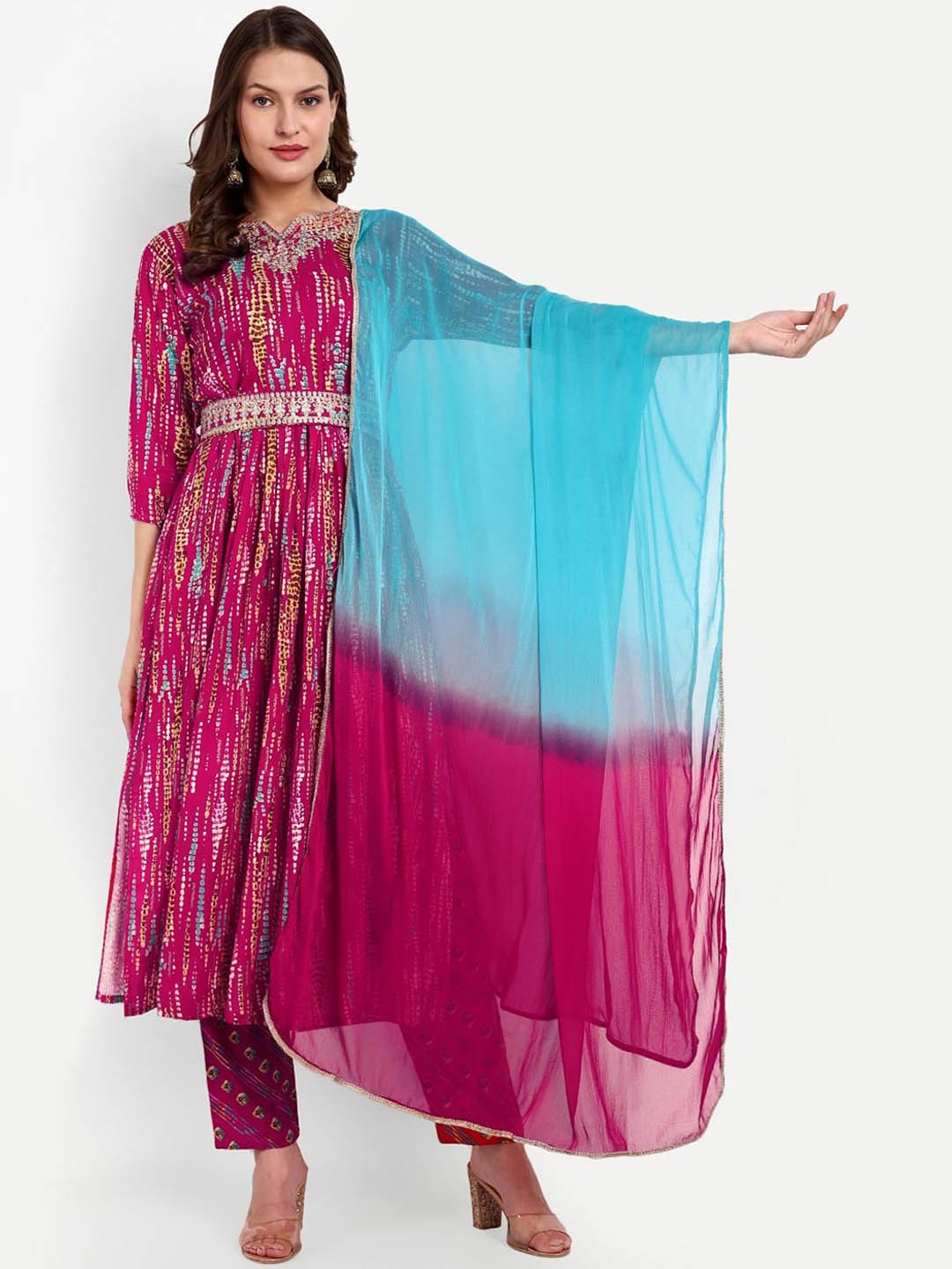 GLITO Abstract Printed Pure Cotton Kurta With Trouser & Dupatta, Pink
GLITO Abstract Printed Pure Cotton Kurta With Trouser & Dupatta, Pink