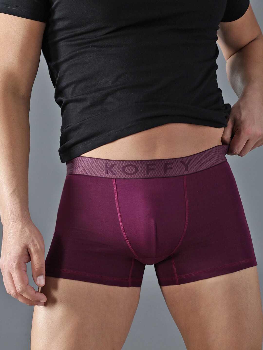 KOFFY Men Super Soft 4 Way Stretch 2X Absorbent Long Trunk KOFFY_KI45_LNG_PRPL_1PC, Purple
KOFFY Men Super Soft 4 Way Stretch 2X Absorbent Long Trunk KOFFY_KI45_LNG_PRPL_1PC, Purple