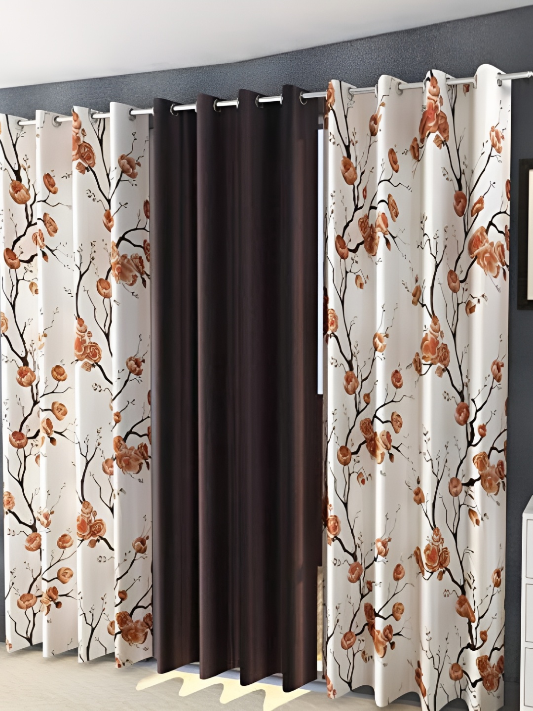 Shopgallery Coffee Brown & White 3 Pieces Floral Room Darkening Window Curtains
Shopgallery Coffee Brown & White 3 Pieces Floral Room Darkening Window Curtains
