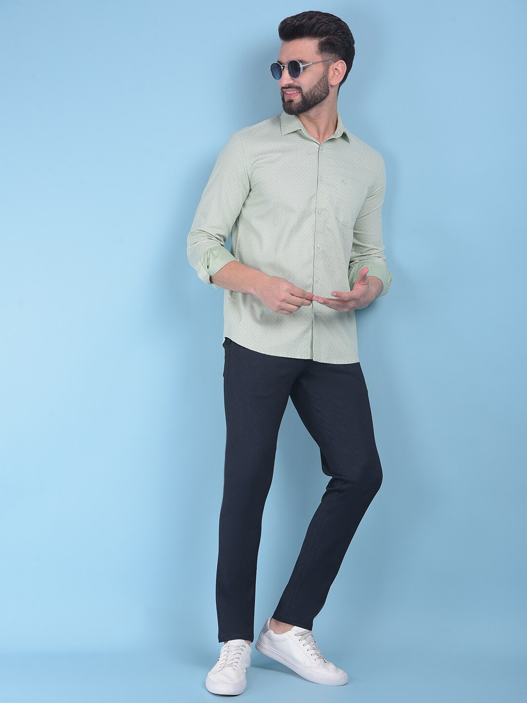 Crimsoune Club Classic Slim Fit Geometric Printed Spread Collar Pure Cotton Shirt, Green
Crimsoune Club Classic Slim Fit Geometric Printed Spread Collar Pure Cotton Shirt, Green
