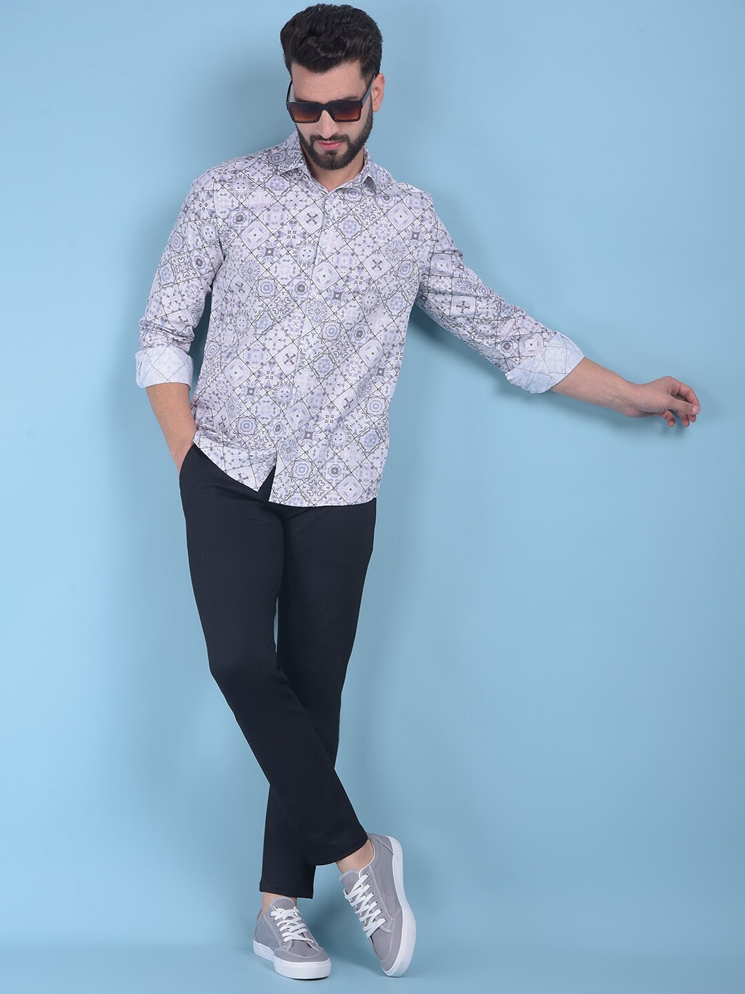 Crimsoune Club Classic Slim Fit Ethnic Motifs Printed Spread Collar Pure Cotton Shirt, White
Crimsoune Club Classic Slim Fit Ethnic Motifs Printed Spread Collar Pure Cotton Shirt, White
