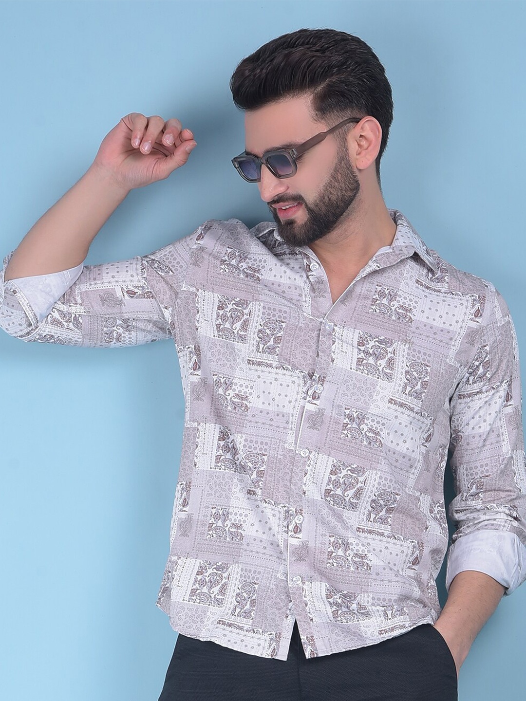 Crimsoune Club Classic Slim Fit Spread Collar Floral Printed Cotton Casual Shirt, Grey
Crimsoune Club Classic Slim Fit Spread Collar Floral Printed Cotton Casual Shirt, Grey