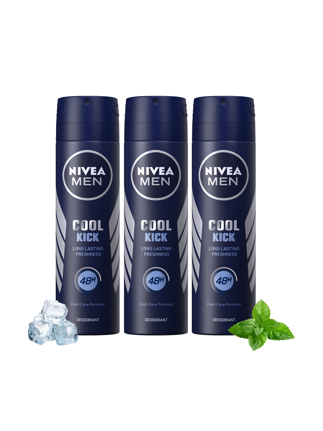 Nivea Men Set of 3 Cool Kick 48Hr Long Lasting Freshness Deodorant - 92 g each, Navy blue
Nivea Men Set of 3 Cool Kick 48Hr Long Lasting Freshness Deodorant - 92 g each, Navy blue