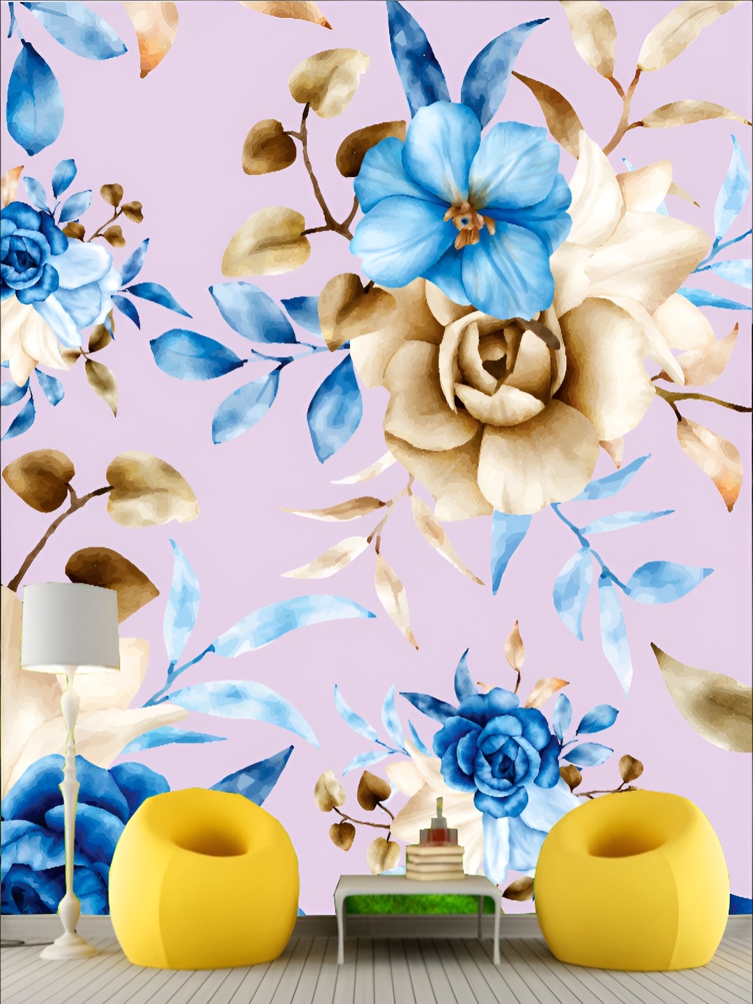KSHIRSA Lavender & Blue Floral Printed Self-Adhesive Laminated Wallpaper Sticker
KSHIRSA Lavender & Blue Floral Printed Self-Adhesive Laminated Wallpaper Sticker