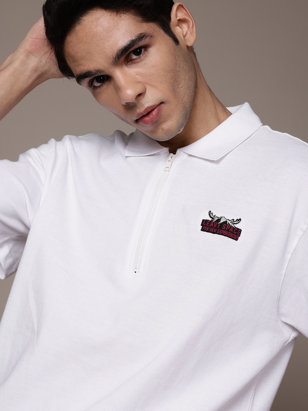 The Roadster Lifestyle Co. Polo Collar Drop-Shoulder Sleeves Pure Cotton T-shirt, White
The Roadster Lifestyle Co. Polo Collar Drop-Shoulder Sleeves Pure Cotton T-shirt, White