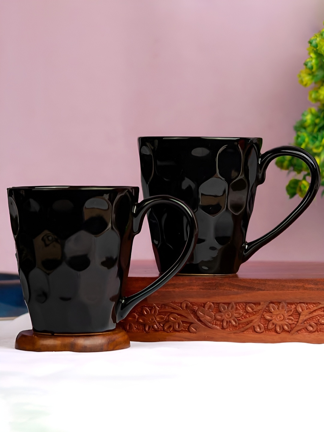 The Earth Store Black Handcrafted Textured Ceramic Glossy Mugs Set of Cups and Mugs
The Earth Store Black Handcrafted Textured Ceramic Glossy Mugs Set of Cups and Mugs
