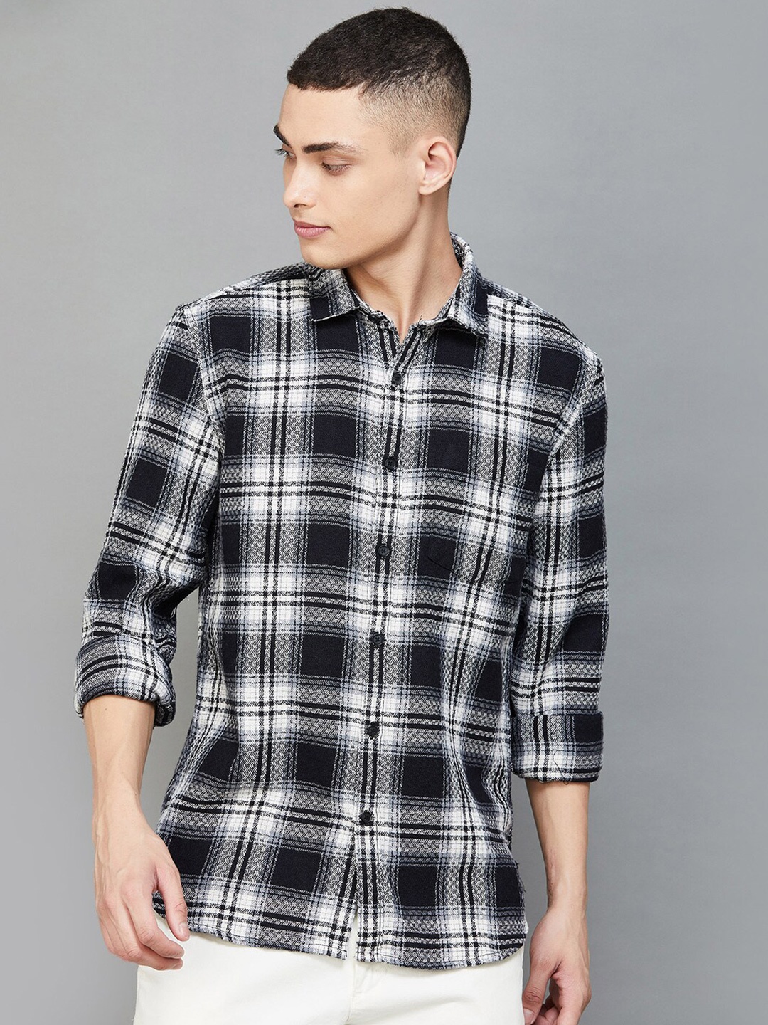 Fame Forever by Lifestyle Men Tartan Checks Opaque Checked Casual Shirt, Black
Fame Forever by Lifestyle Men Tartan Checks Opaque Checked Casual Shirt, Black