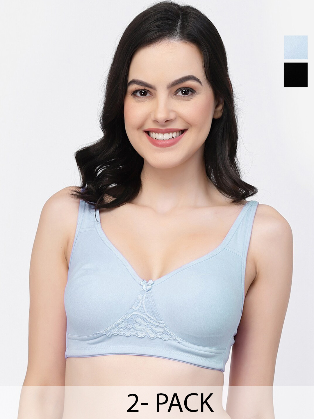 College Girl Full Coverage Non Padded Non-Wired Bra, Black 
College Girl Full Coverage Non Padded Non-Wired Bra, Black