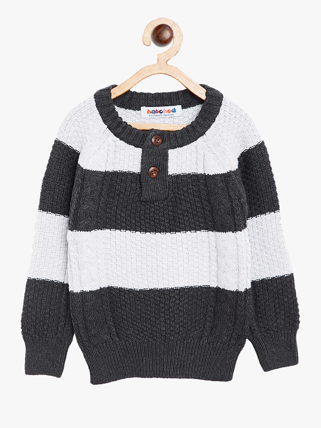 BAESD Kids Striped Ribbed Round Neck Long Sleeves Woollen Pullover Sweater, Grey
BAESD Kids Striped Ribbed Round Neck Long Sleeves Woollen Pullover Sweater, Grey