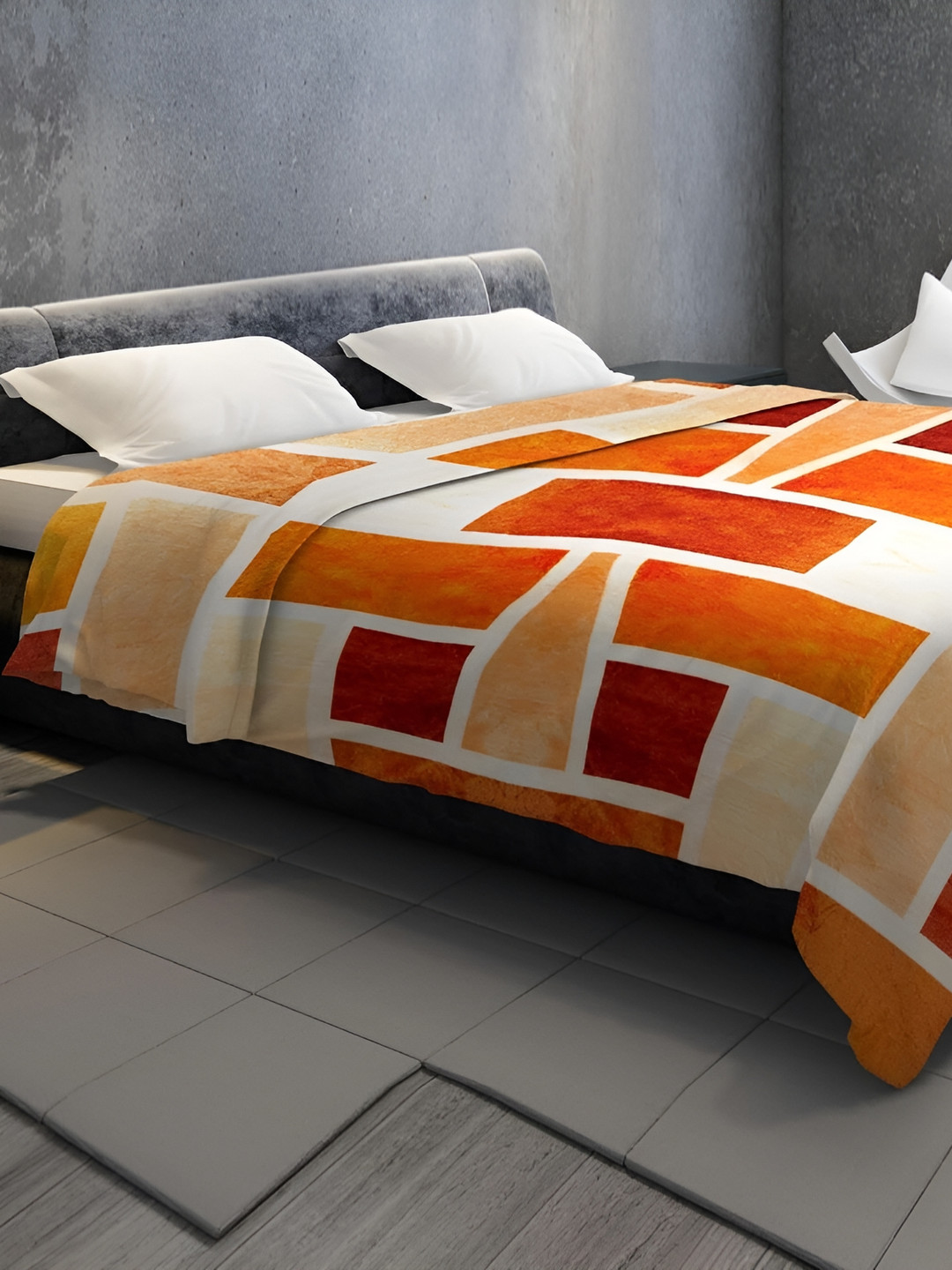 Signature Beige & Orange Geometric Printed AC Room Double Bed Blanket
Signature Beige & Orange Geometric Printed AC Room Double Bed Blanket