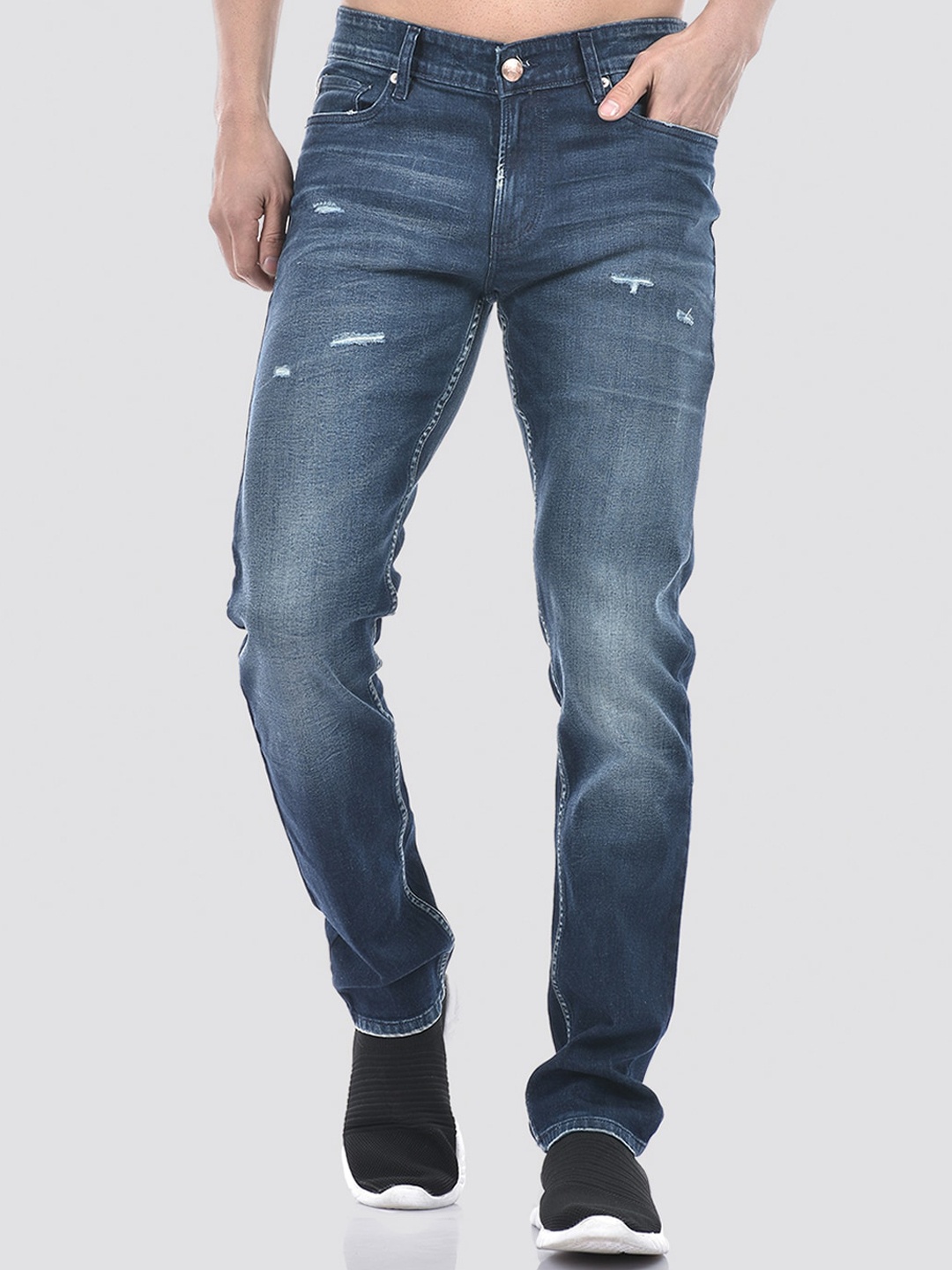 Numero Uno Men Solid Tapered Fit High-Rise Sustainable Stretchable Jeans, Navy blue
Numero Uno Men Solid Tapered Fit High-Rise Sustainable Stretchable Jeans, Navy blue