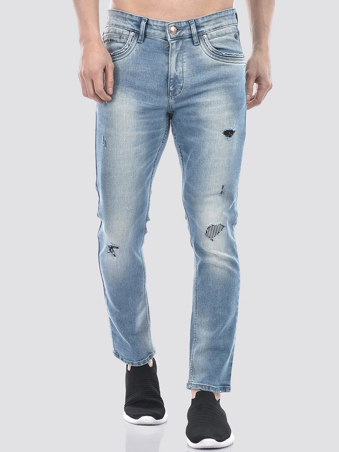 Numero Uno Men Solid Skinny Fit Low-Rise Cotton Low Distress Stretchable Jeans, Blue
Numero Uno Men Solid Skinny Fit Low-Rise Cotton Low Distress Stretchable Jeans, Blue