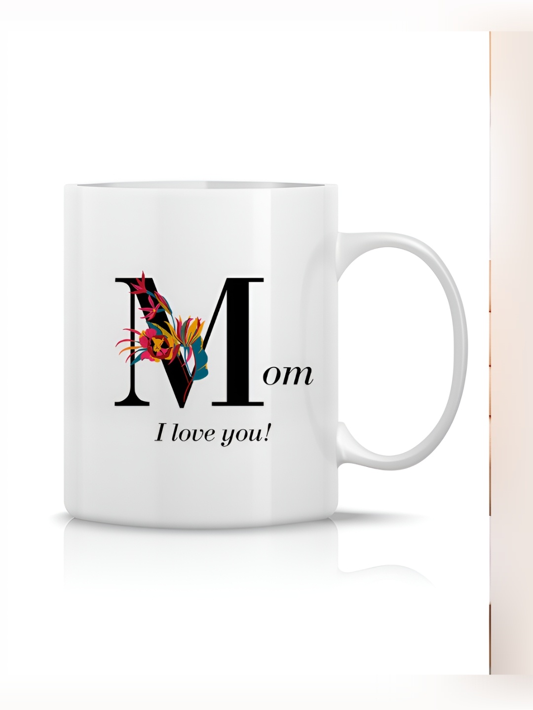 The Decor Lane White Printed Ceramic Glossy Mugs Set of Cups and Mugs