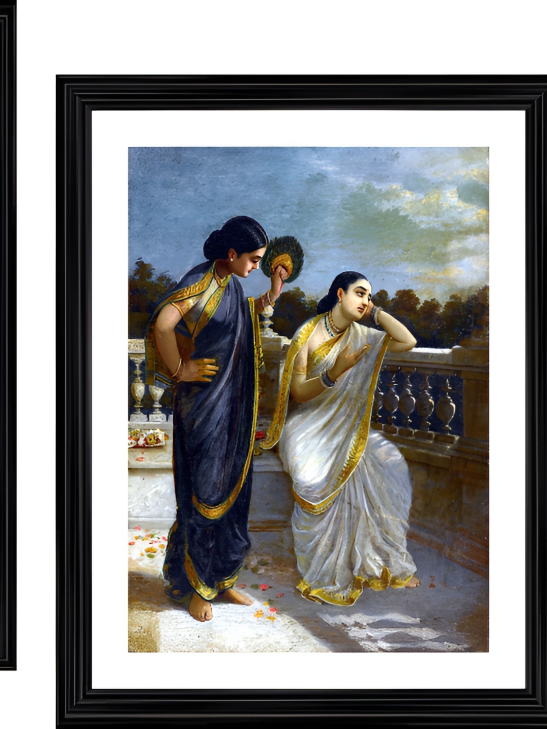 Adventures India Red & White 2 Pieces Wooden Wall Art