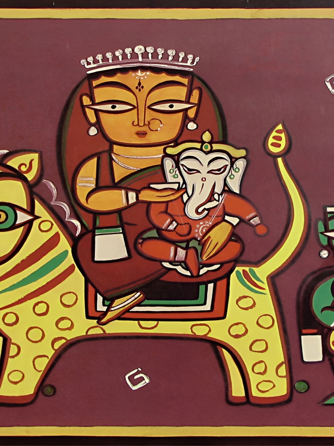 Adventures India Purple Parvati Ganesh On 'Vaahan' Religious Wooden Painting Wall Art
Adventures India Purple Parvati Ganesh On 'Vaahan' Religious Wooden Painting Wall Art