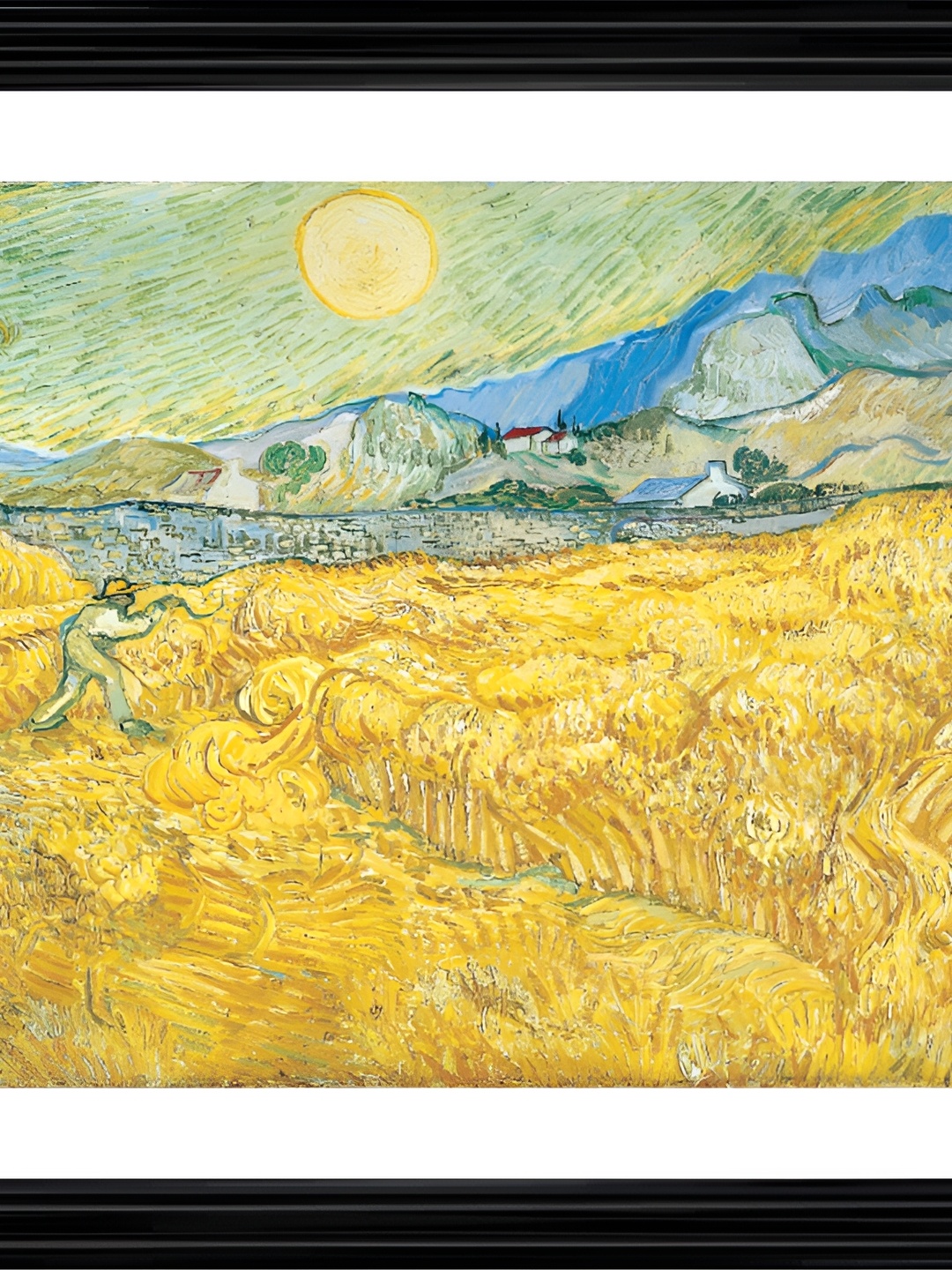 Adventures India Yellow & Blue Wheatfield With A Reaper Wooden Painting Wall Art
Adventures India Yellow & Blue Wheatfield With A Reaper Wooden Painting Wall Art