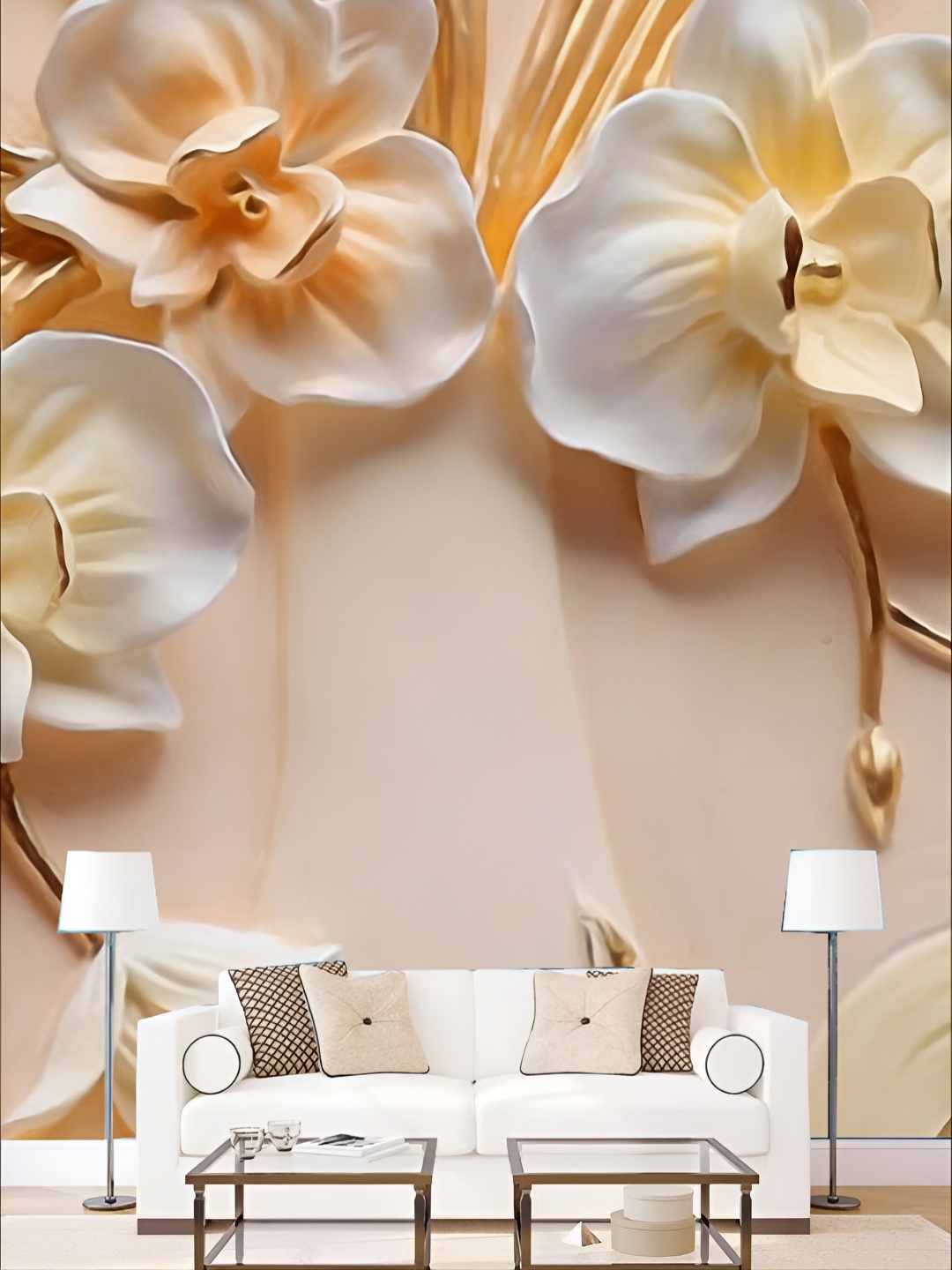 KSHIRSA Cream Colored & White Floral Printed Self-Adhesive Laminated Wallpaper Sticker
KSHIRSA Cream Colored & White Floral Printed Self-Adhesive Laminated Wallpaper Sticker