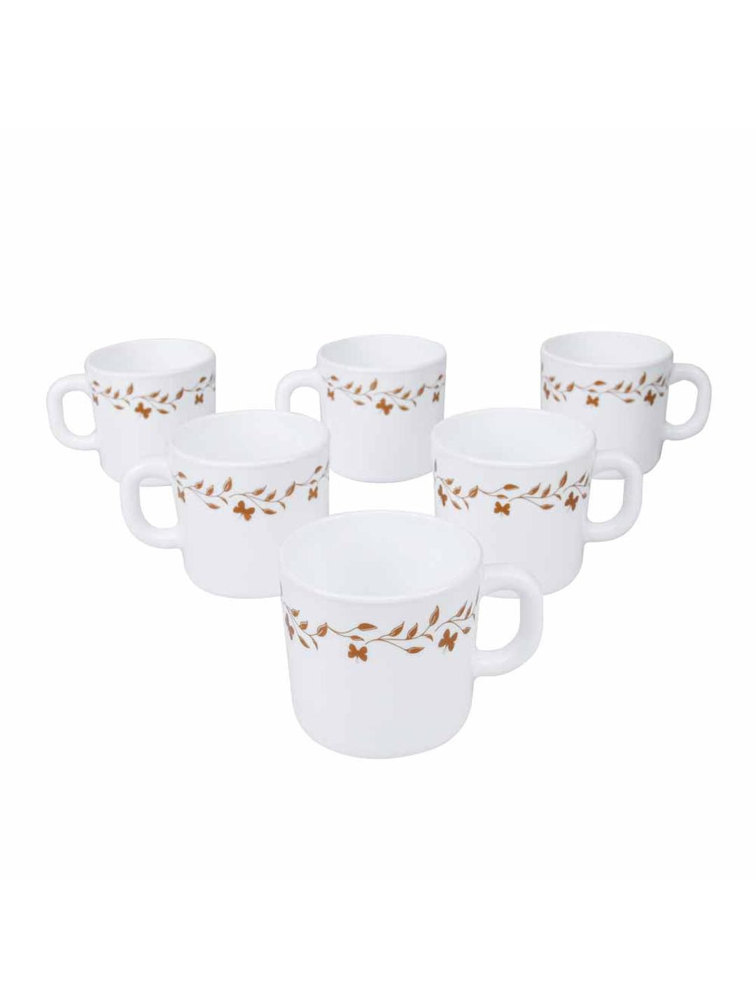 Athome by Nilkamal White & Orange 6 Pieces Floral Printed Opalware Glossy Mugs 180 ml
Athome by Nilkamal White & Orange 6 Pieces Floral Printed Opalware Glossy Mugs 180 ml