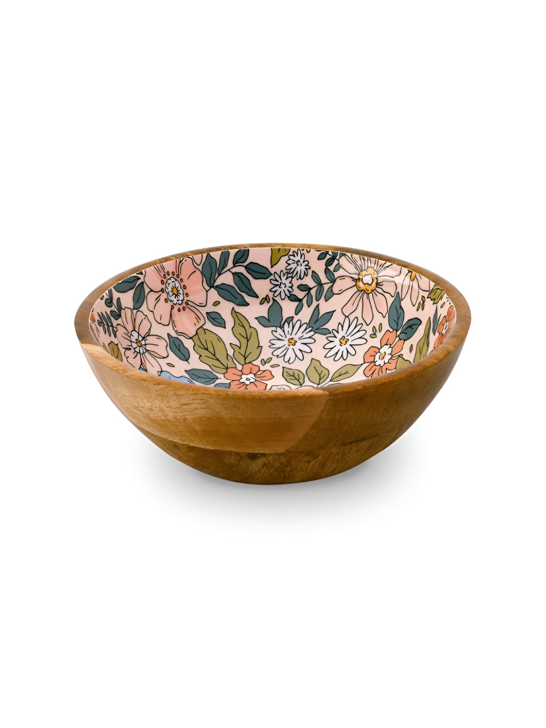 Athome by Nilkamal Peach-Coloured & Brown Floral Printed Round Wooden Serving Bowl 850 ml
Athome by Nilkamal Peach-Coloured & Brown Floral Printed Round Wooden Serving Bowl 850 ml