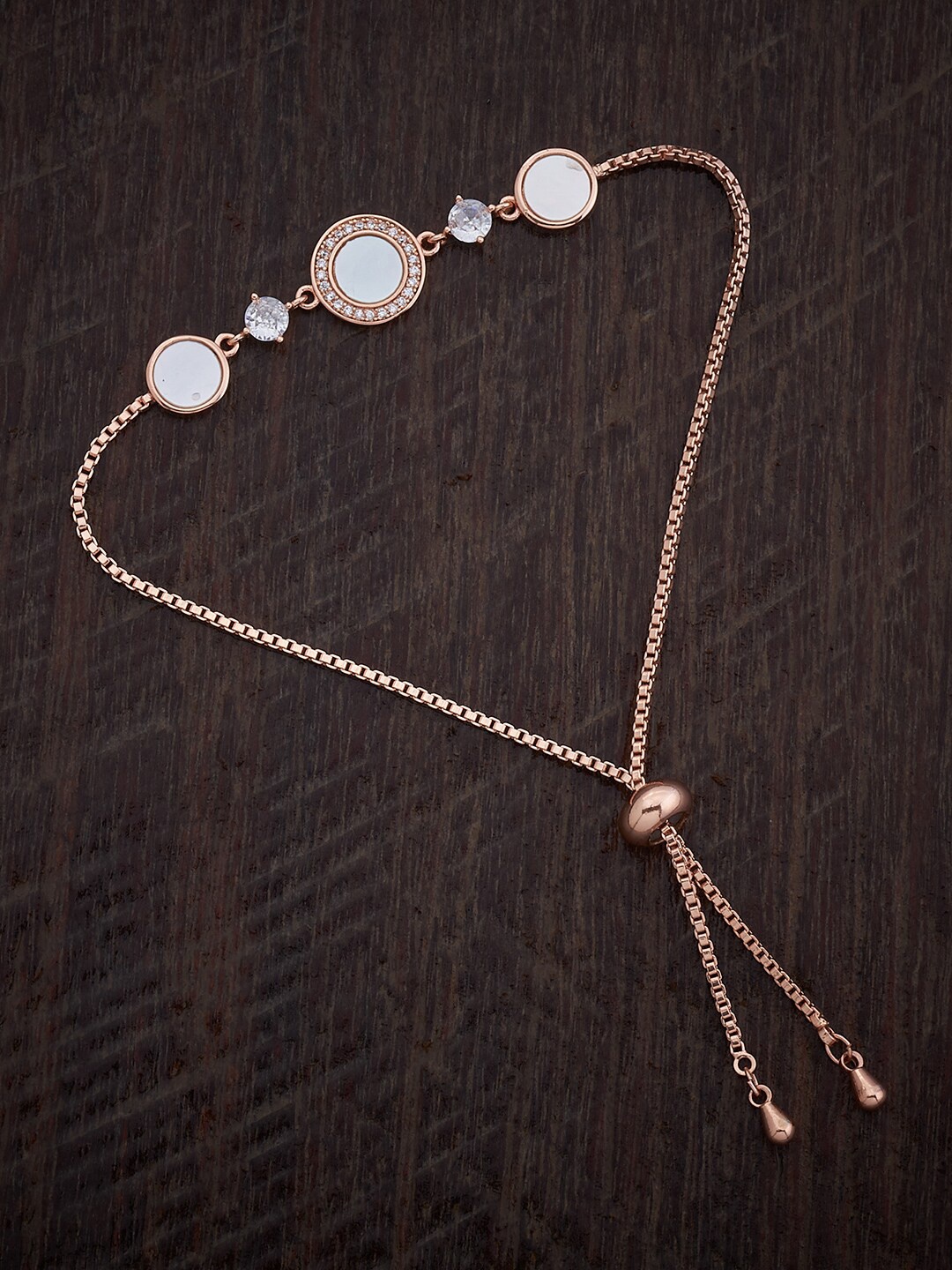 Kushal's Fashion Jewellery Rose Gold-Plated Cubic Zirconia-Studded Wraparound Bracelet
Kushal's Fashion Jewellery Rose Gold-Plated Cubic Zirconia-Studded Wraparound Bracelet