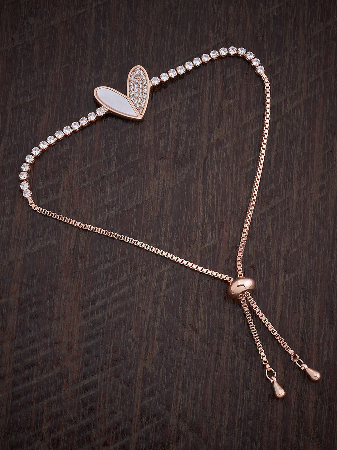 Kushal's Fashion Jewellery Rose Gold-Plated Cubic Zirconia-Studded Wraparound Bracelet
Kushal's Fashion Jewellery Rose Gold-Plated Cubic Zirconia-Studded Wraparound Bracelet