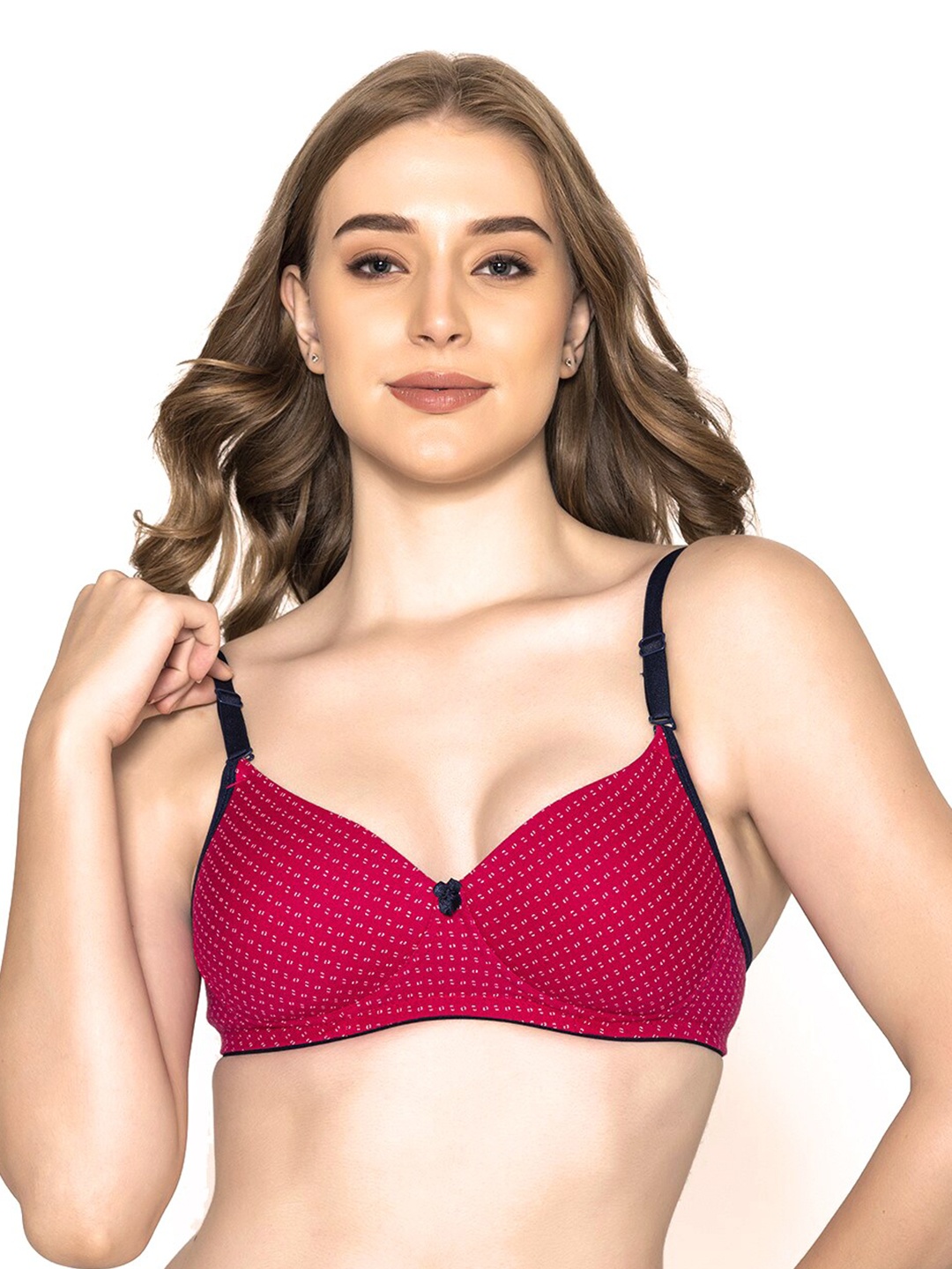 B'ZAR Geometric Printed Full Coverage Lightly Padded T-shirt Bra With All Day Comfort, Magenta
B'ZAR Geometric Printed Full Coverage Lightly Padded T-shirt Bra With All Day Comfort, Magenta