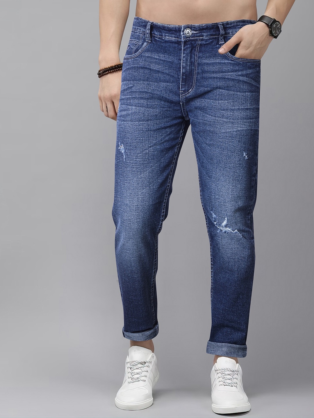 Jb Just BLACK Men Urban Slim Low Distress Mid-Rise Light Fade Slim Fit Stretchable Jeans, Blue
Jb Just BLACK Men Urban Slim Low Distress Mid-Rise Light Fade Slim Fit Stretchable Jeans, Blue