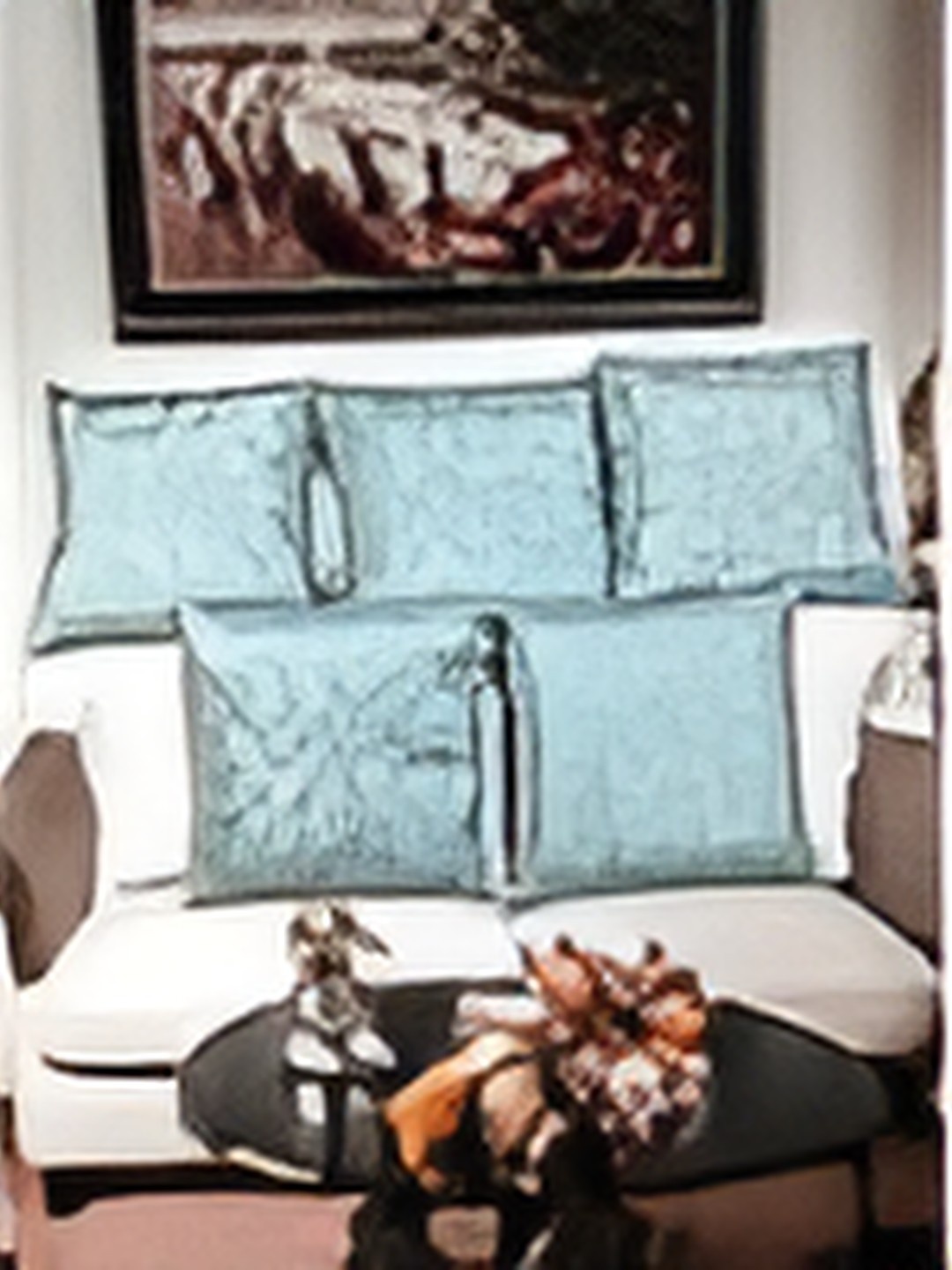 CASA-NEST Silver-Toned Cushion Covers
