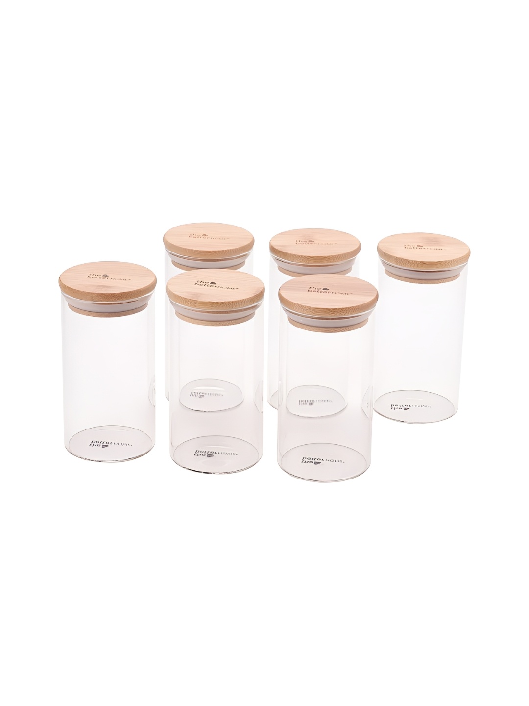 The Better Home Set Of 6 Borosilicate Glass Jars With Bamboo Lids 300ml, Transparent
The Better Home Set Of 6 Borosilicate Glass Jars With Bamboo Lids 300ml, Transparent