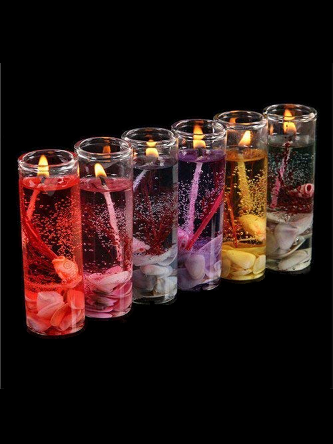 Crazy Sutra Red & Blue 12 Pieces Pillar Candles