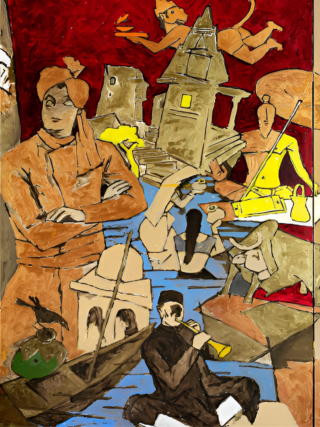 Adventures India Green & Orange 1 Piece Wood Other Wall Paintings 
Adventures India Green & Orange 1 Piece Wood Other Wall Paintings