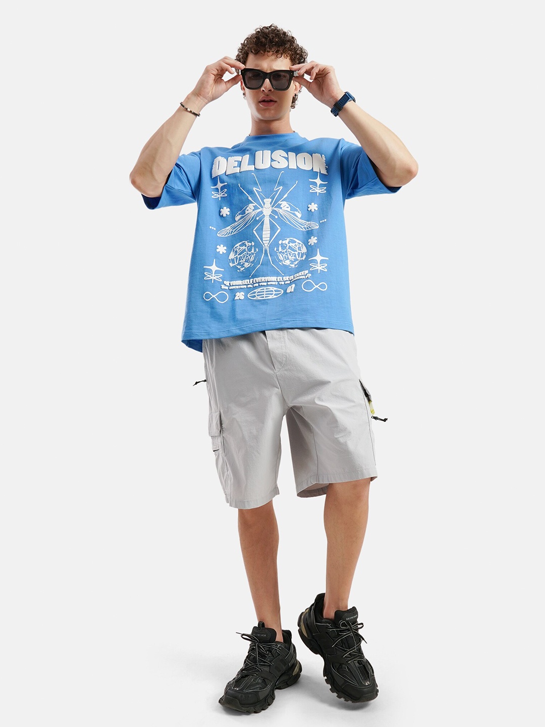 Crazy Mosquitoes Delusion Printed Drop Shoulder Sleeves Cotton Oversized T-Shirt, Blue
Crazy Mosquitoes Delusion Printed Drop Shoulder Sleeves Cotton Oversized T-Shirt, Blue