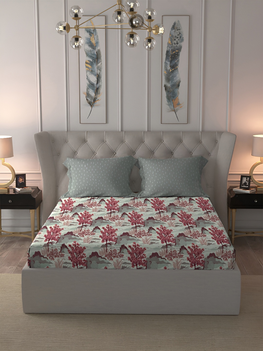 MYTRIDENT Selva Pink Comfort Living Flat 120TC Queen Cotton 1 Bedsheet & 2 Pillow Covers
MYTRIDENT Selva Pink Comfort Living Flat 120TC Queen Cotton 1 Bedsheet & 2 Pillow Covers