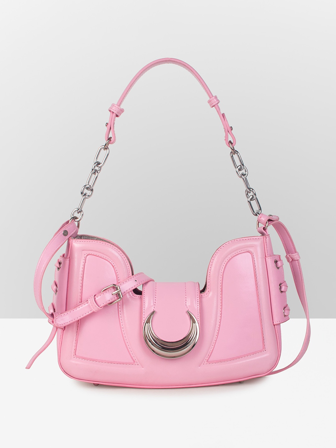 Guhrl Structured Shoulder Bag, Pink